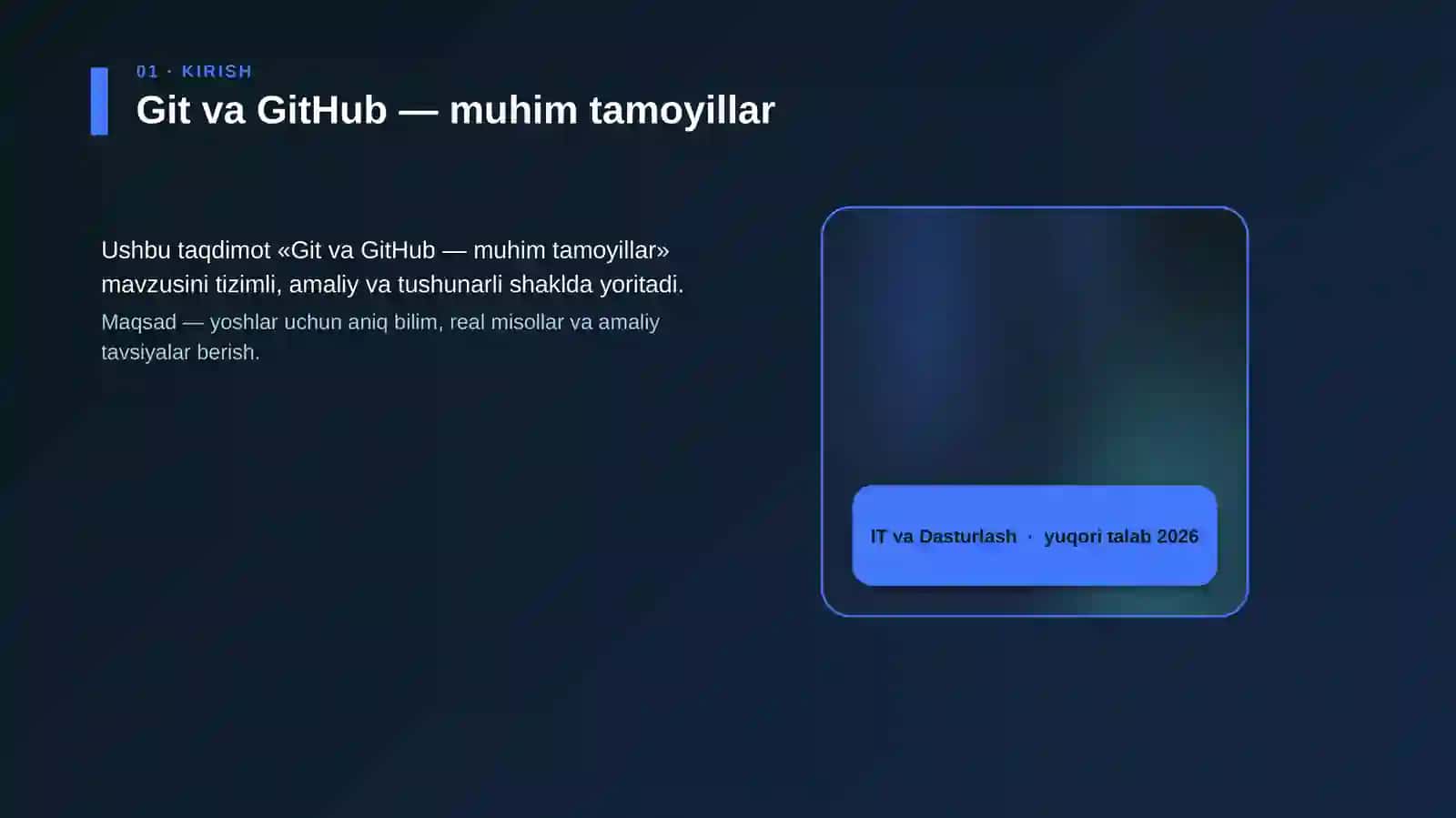 Git va GitHub — muhim tamoyillar 4
