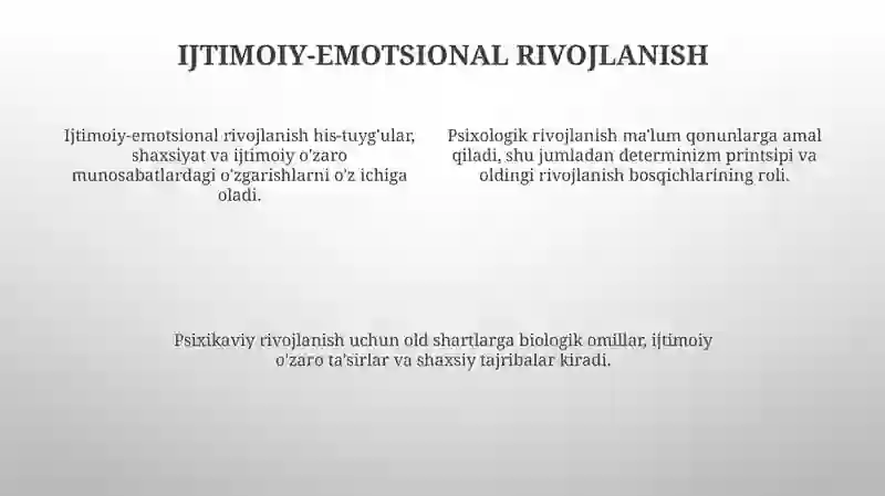Psixik taraqqiyotning umumiy qonuniyatlari va dastlabki shartlari 4