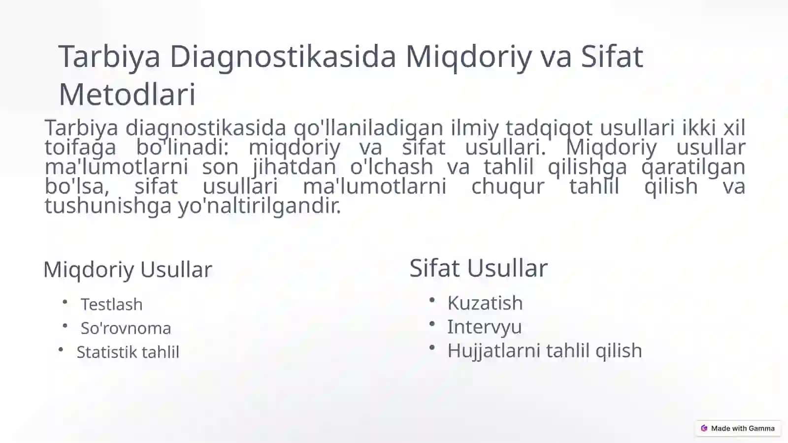 Tarbiyadiagnostikasiningilmiytadqiqotmetodlari.Tarbiyadiagnostikasidatestmetodlari 4