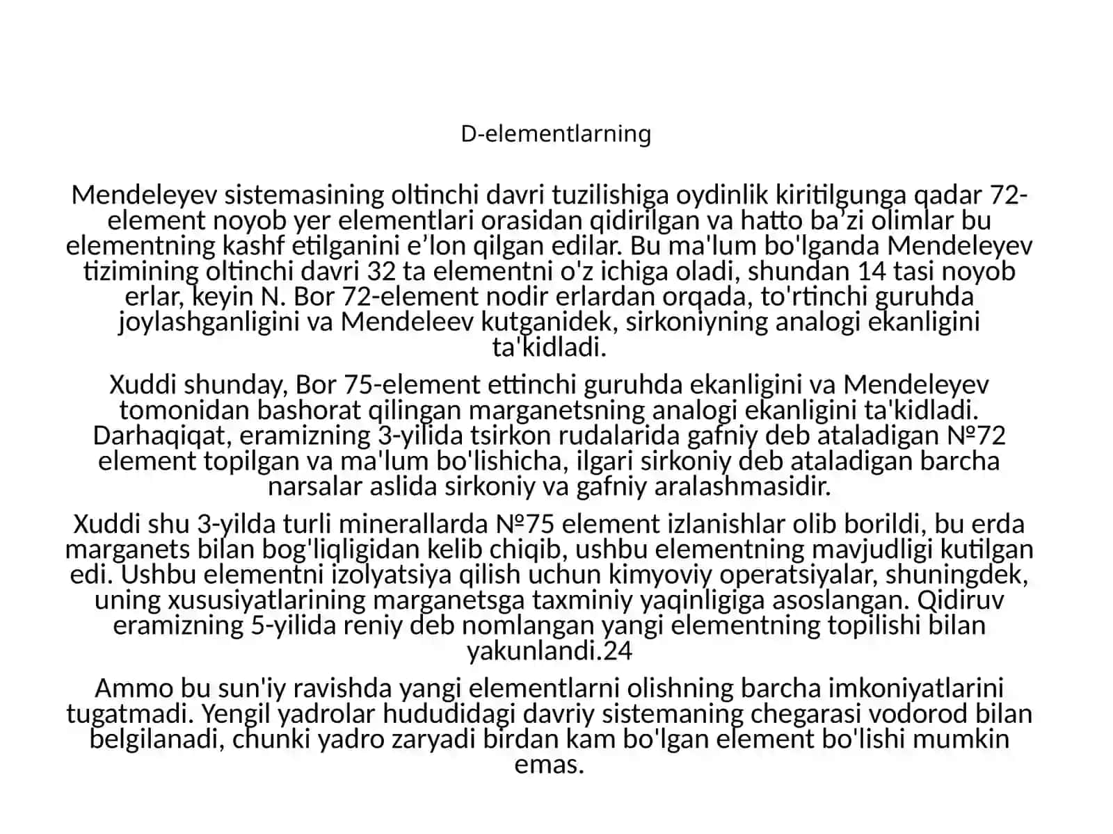 Noorganika fanidan tayyorlagan mustaqil ish 4