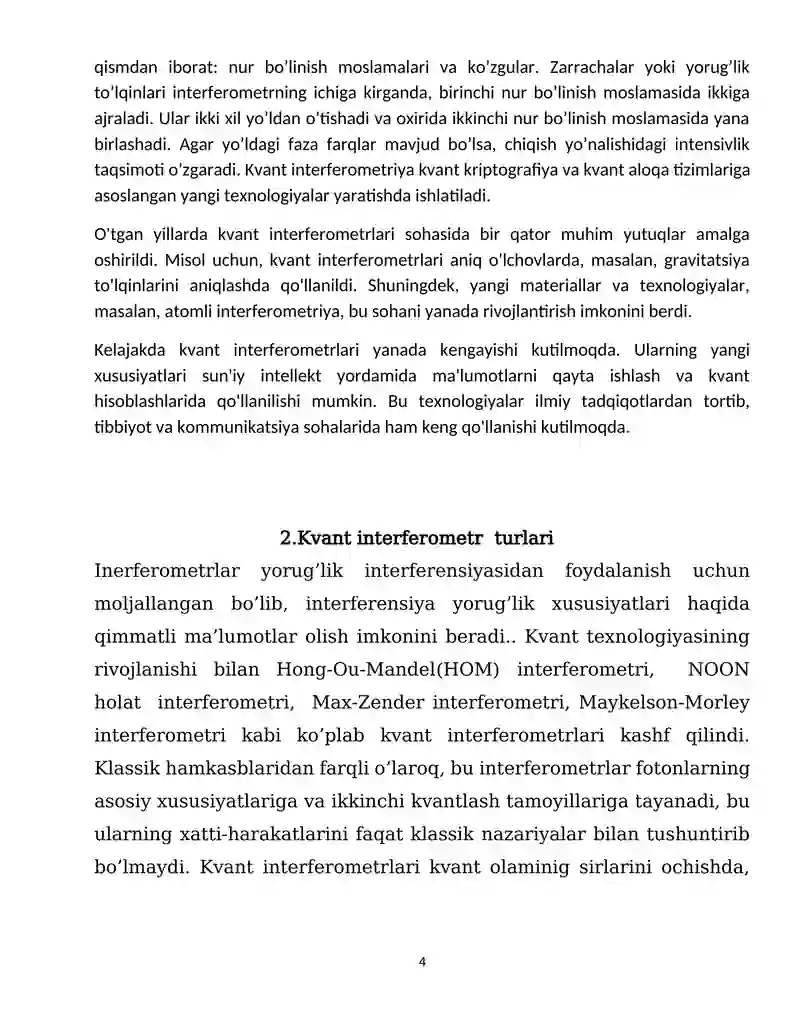 Kvant interferometrlari 4