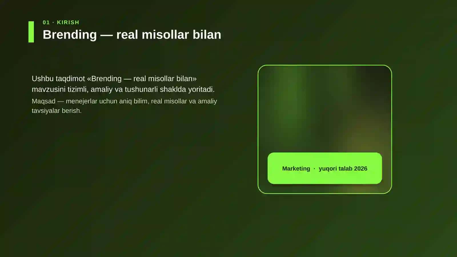 Brending — real misollar bilan 4