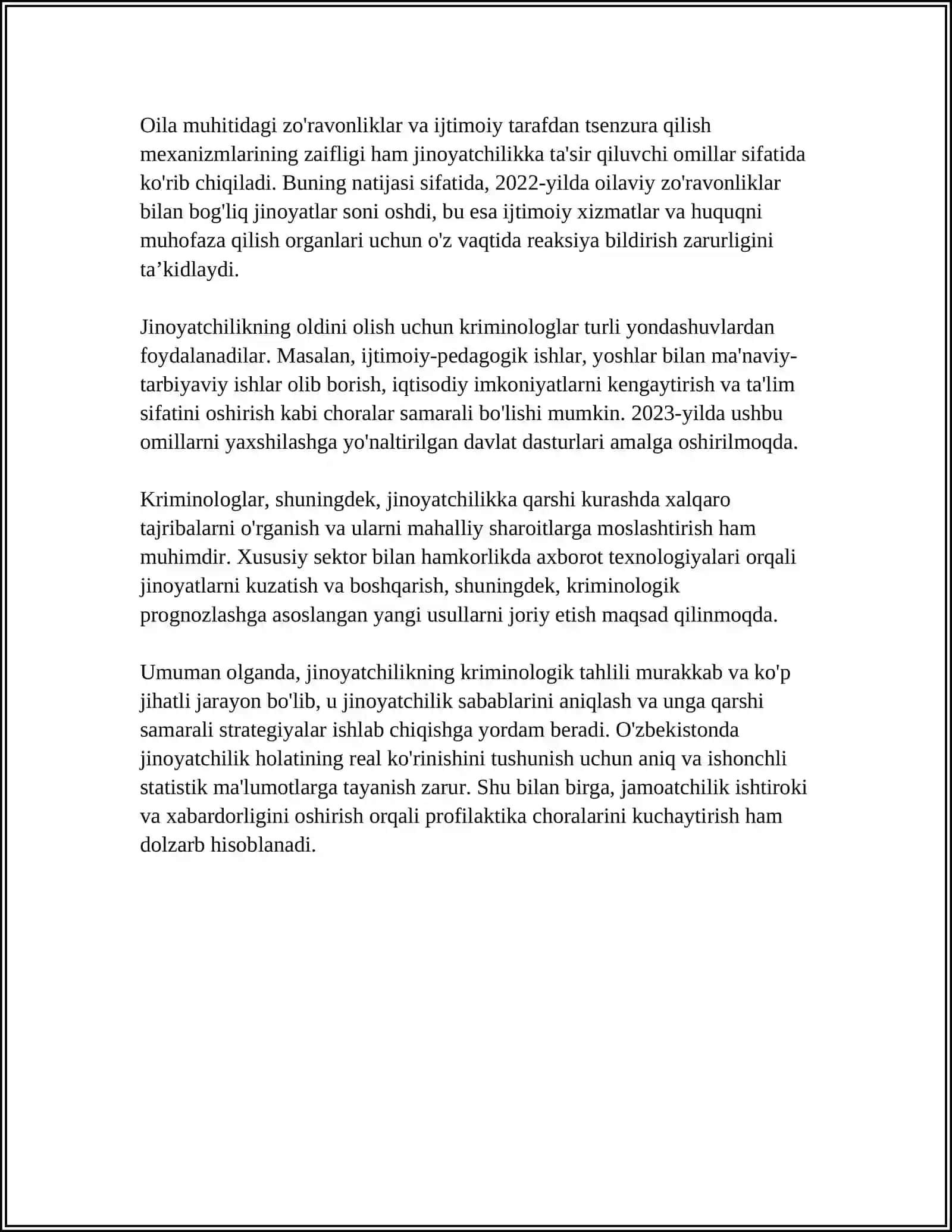 RETSEDIV JINOYATCHILIKNING KRIMINOLOGIK TAVSIFI VA UNING OLDINI OLISH 4