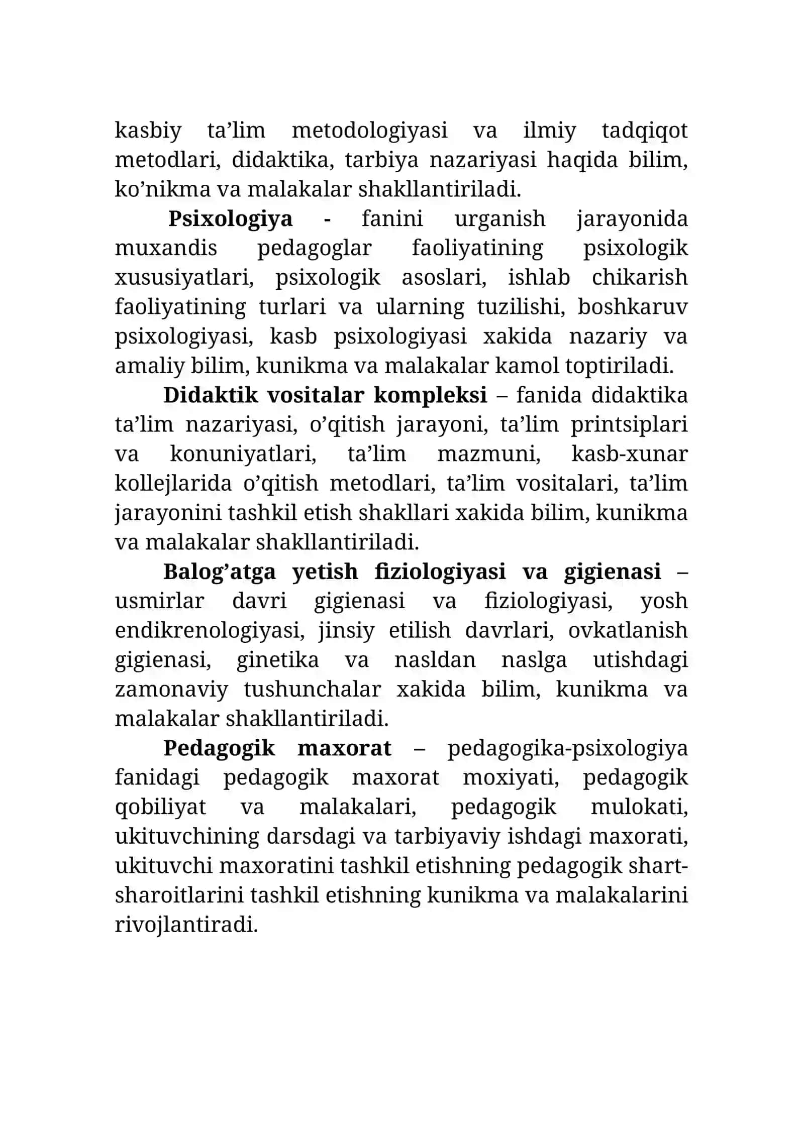 Kasbiy maxorat va uni boshkarish omillari 4