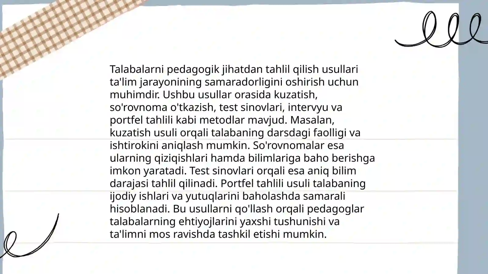 Pedagogik diagnostika va pedagogik korreksiya. Korreksion pedagogika 4