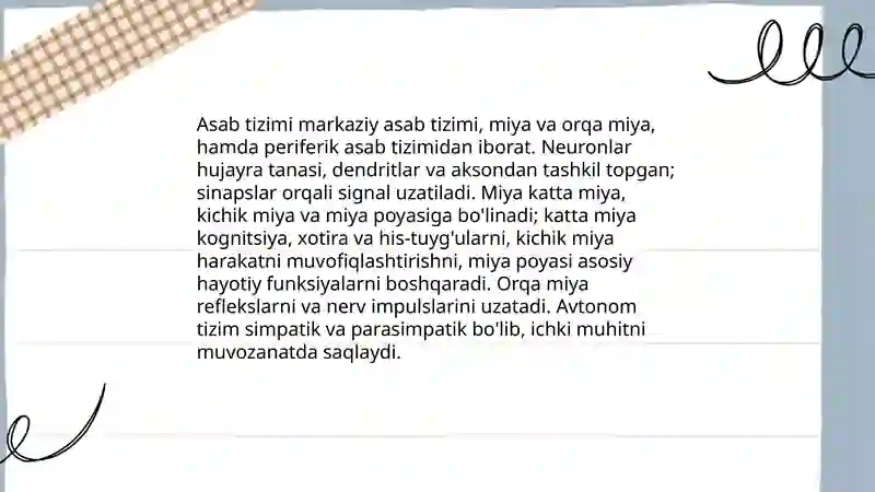 Odamlar organizmning tuzilishi va salomatligi 4
