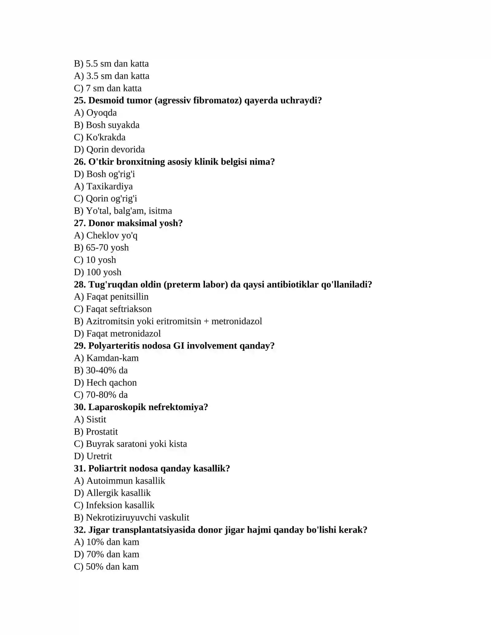Tibbiyot nostrifikatsiya testlari 4
