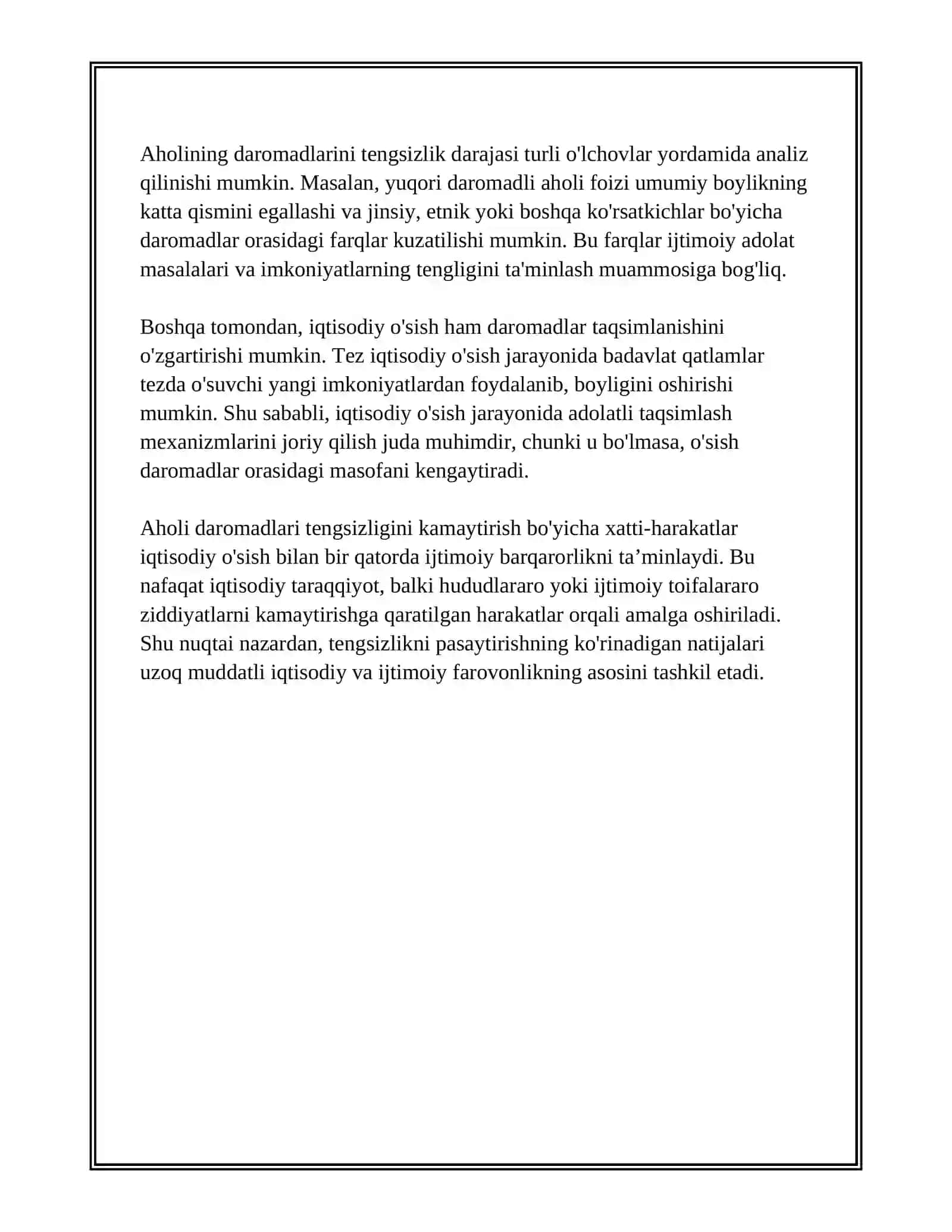 AHOLI DAROMADLARI VA TURMUSH FAROVONLIGI 4