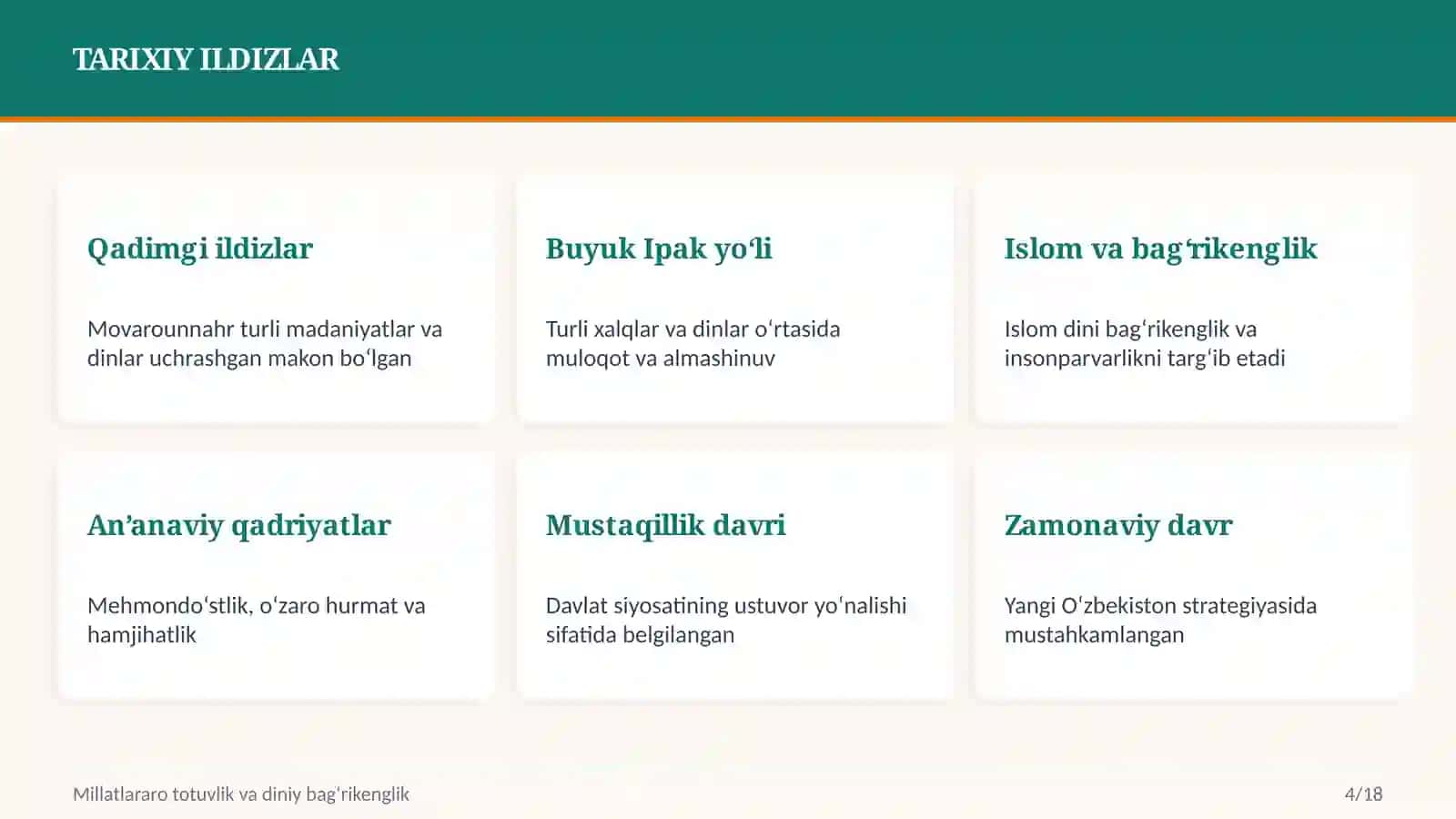 TINCHLIK VA BARQARORLIK OMILI 4