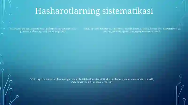 Hasharotlar Katta Sinfi: Vakillarining Tuzilishi Va Ko'Payishi 4