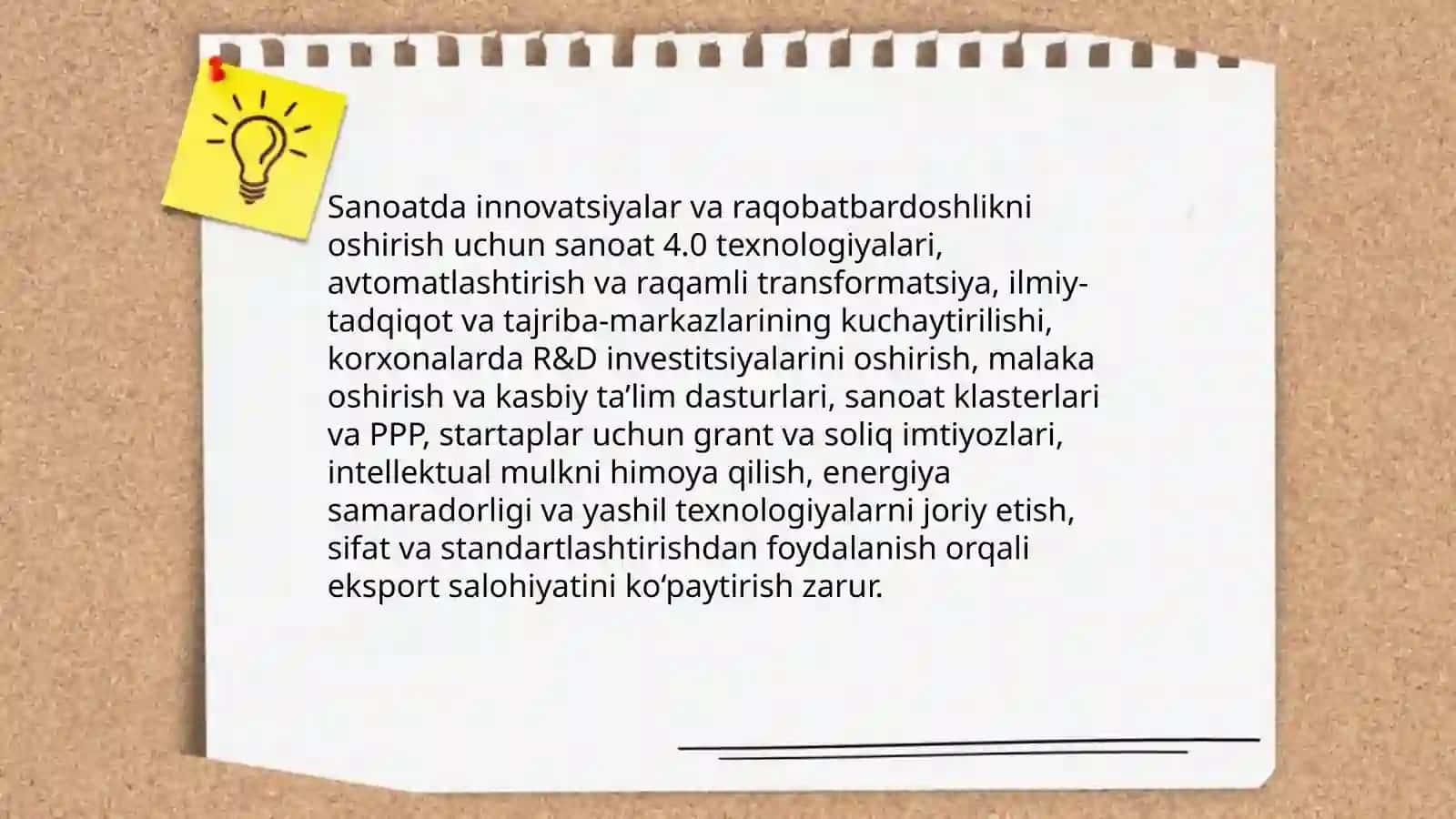 Sektorlar bo'yicha Innovatsion iqtisodiyot rivojlanishi 4