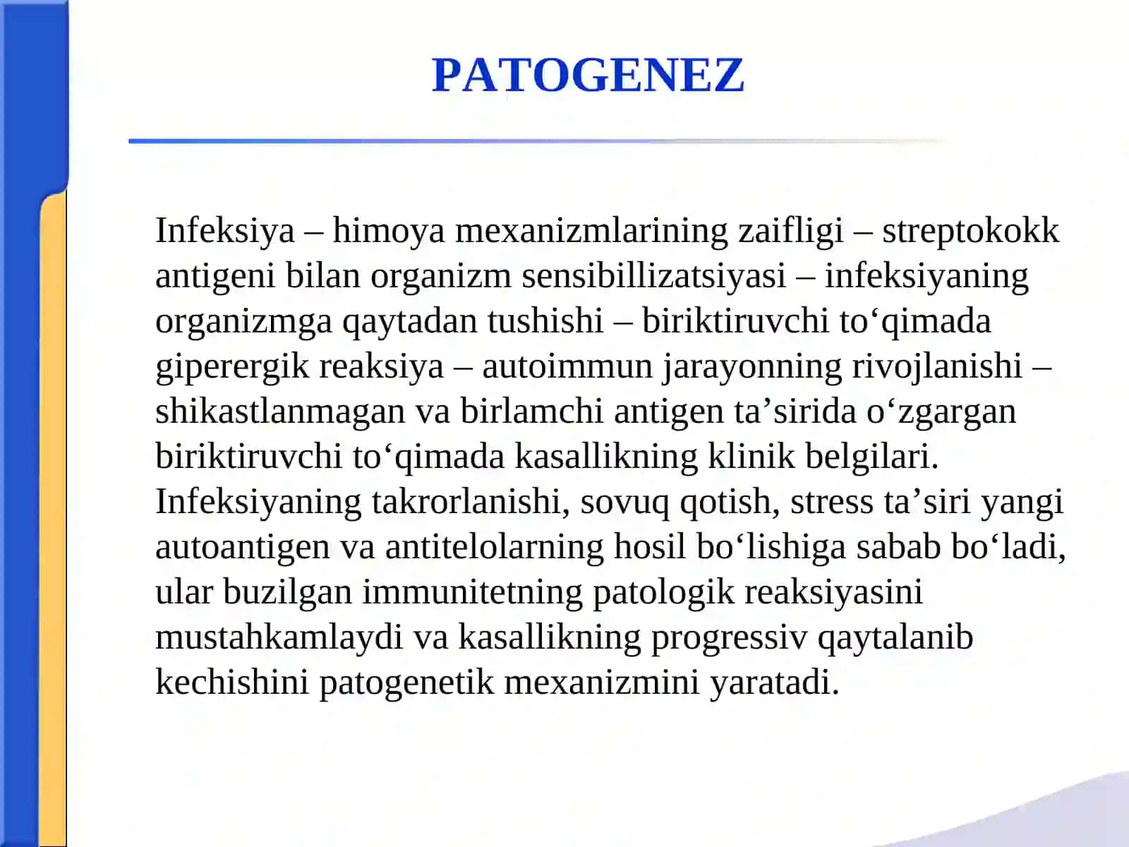 REVMATIZM.MITRAL KLAPAN YETISHMOVCHILIGI.CHAP ATRIOVENTRIKULYAR TESHIK STENOZІ 4