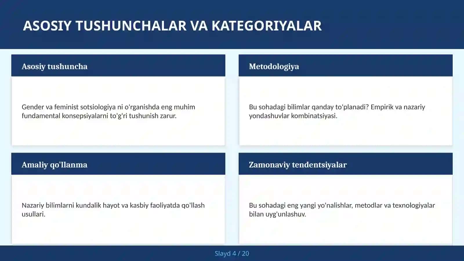 GENDER VA FEMINIST SOTSIOLOGIYA 4
