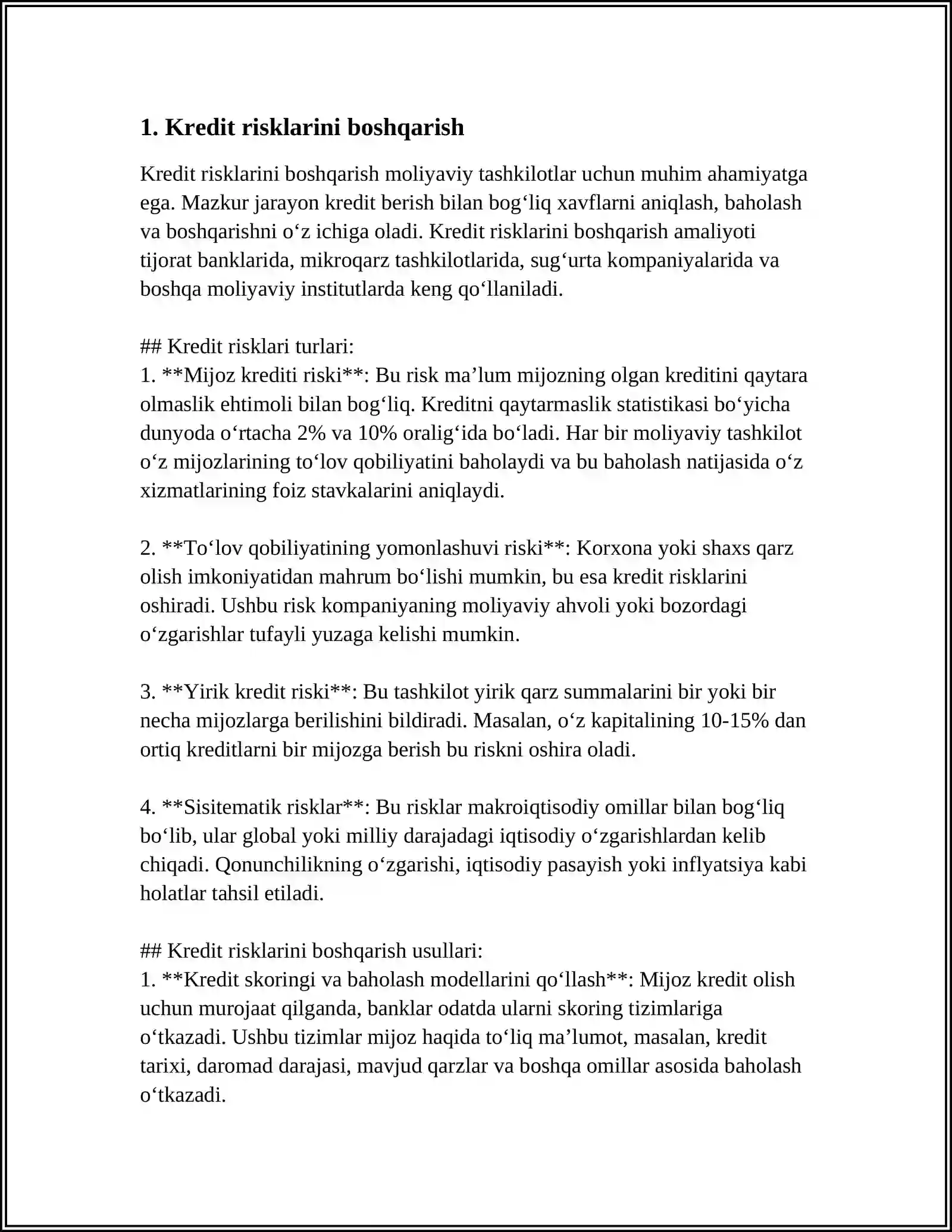 KREDIT OPERATSIYALARI HISOBI 4