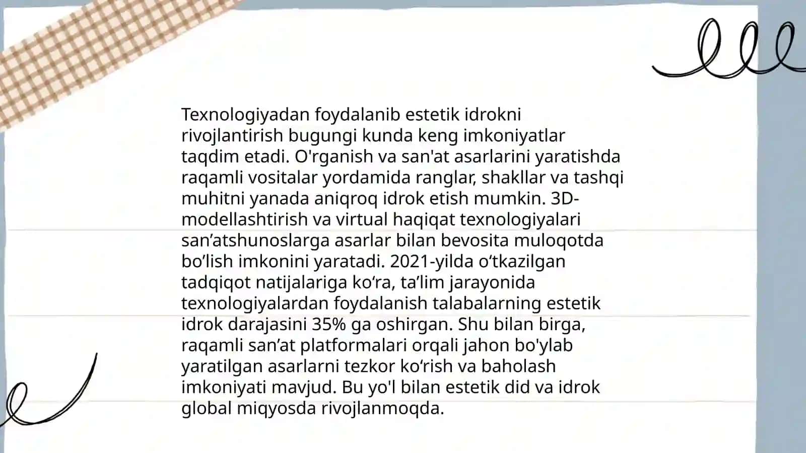 Art pedagogik texnologiyalar vositasida boshlang'ich sinf o'quvchilarini estetik tarbiyalash 4