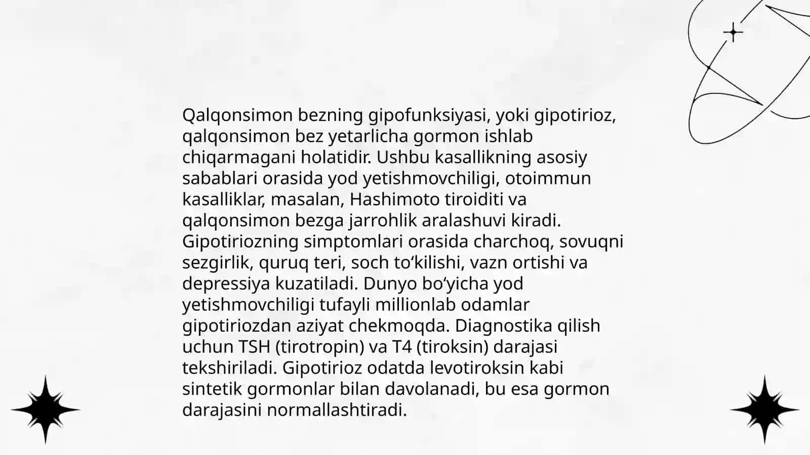 Qalqonsimon bezning hiperaktivligi (giperterioz) 4
