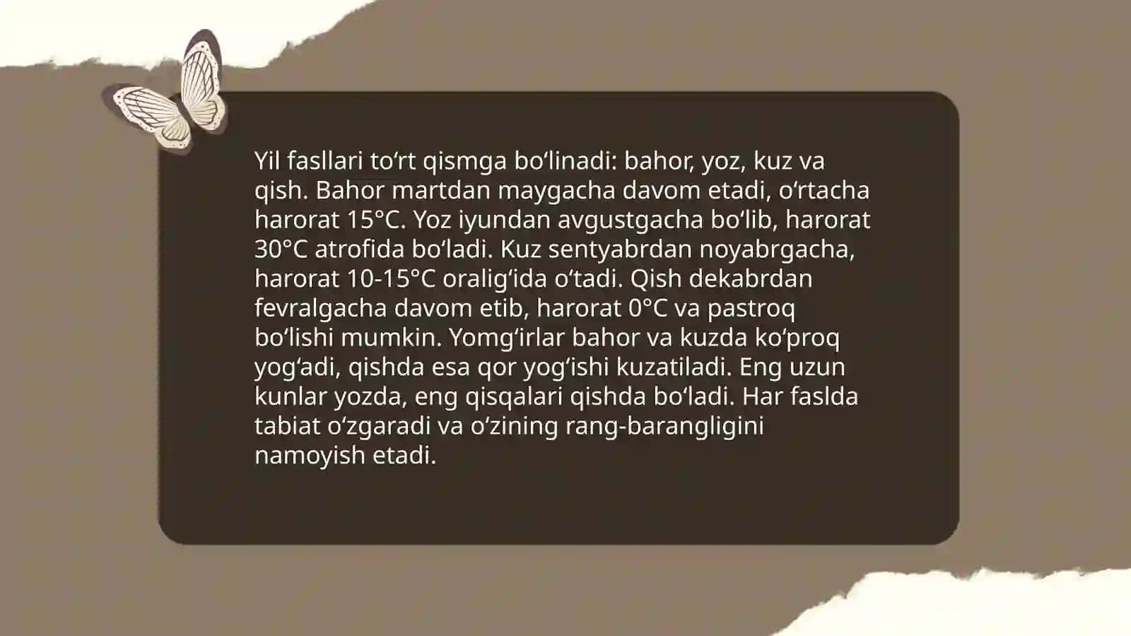Ilk qadam davlat o'quv dasturida tabiat va atrof olam bilan tanishtirish mazmuni 4