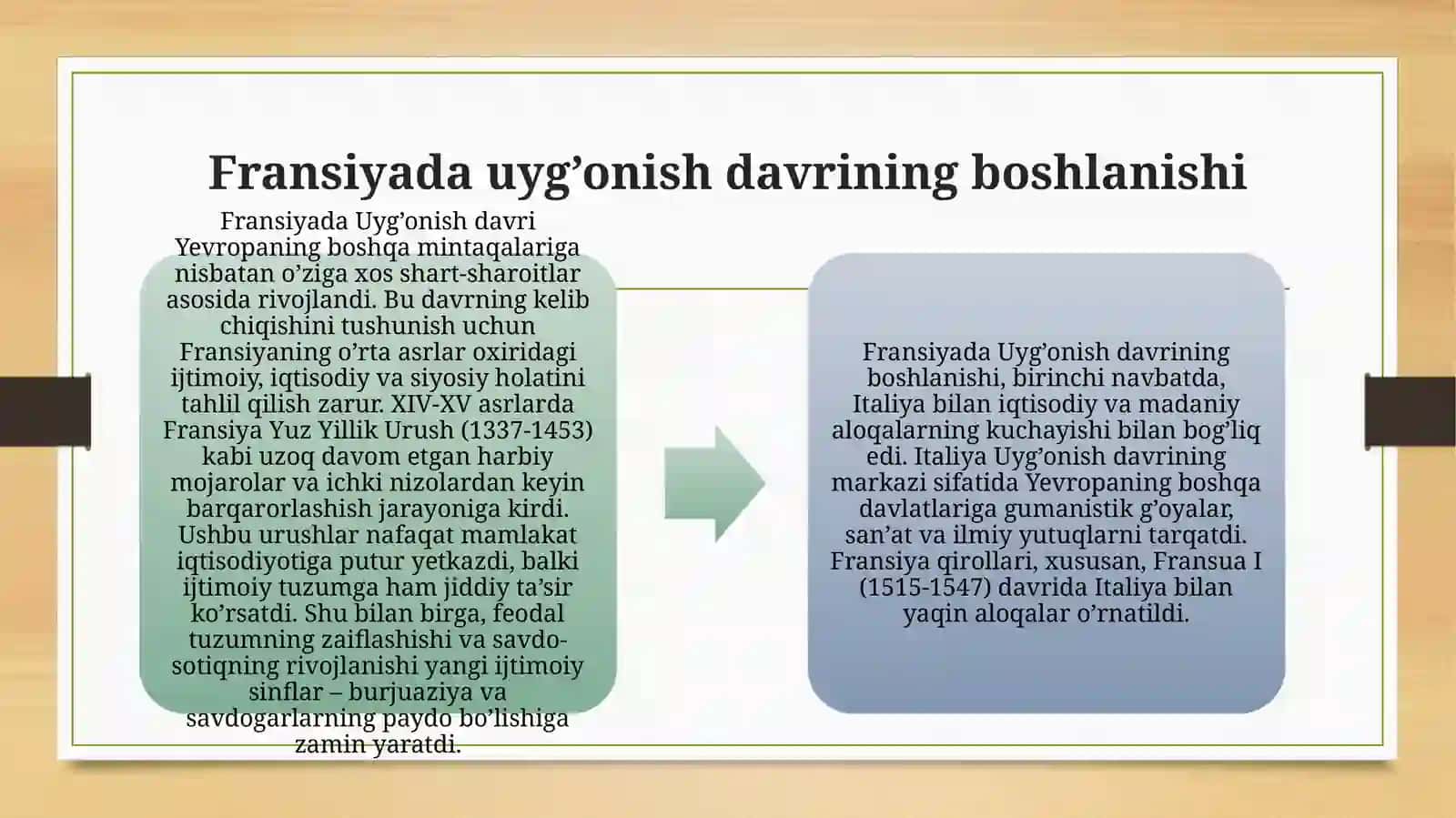 “Fransiyada Uyg‘onish davri  tarixiga oid ilmiy tadqiqotlar” 4