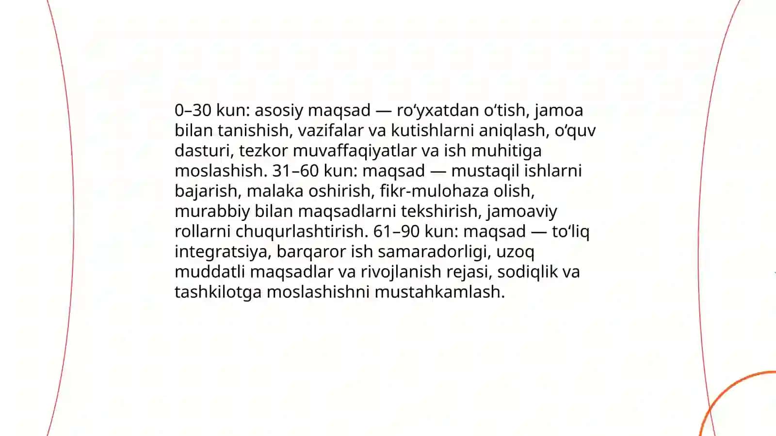 Onboarding va ijtimoiylashuvning ilk 90 kuni xodim moslashuvi va sodigligini qanday belgilab beradi 4
