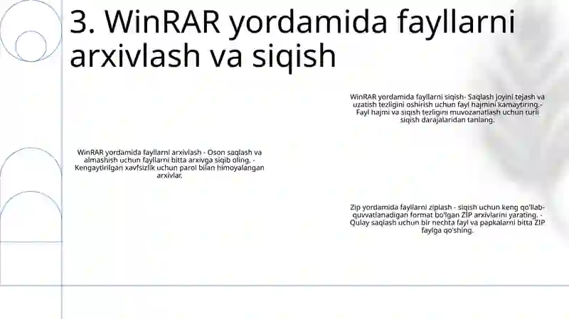 Winar Va Zip Dasturlarda Ishlash 4
