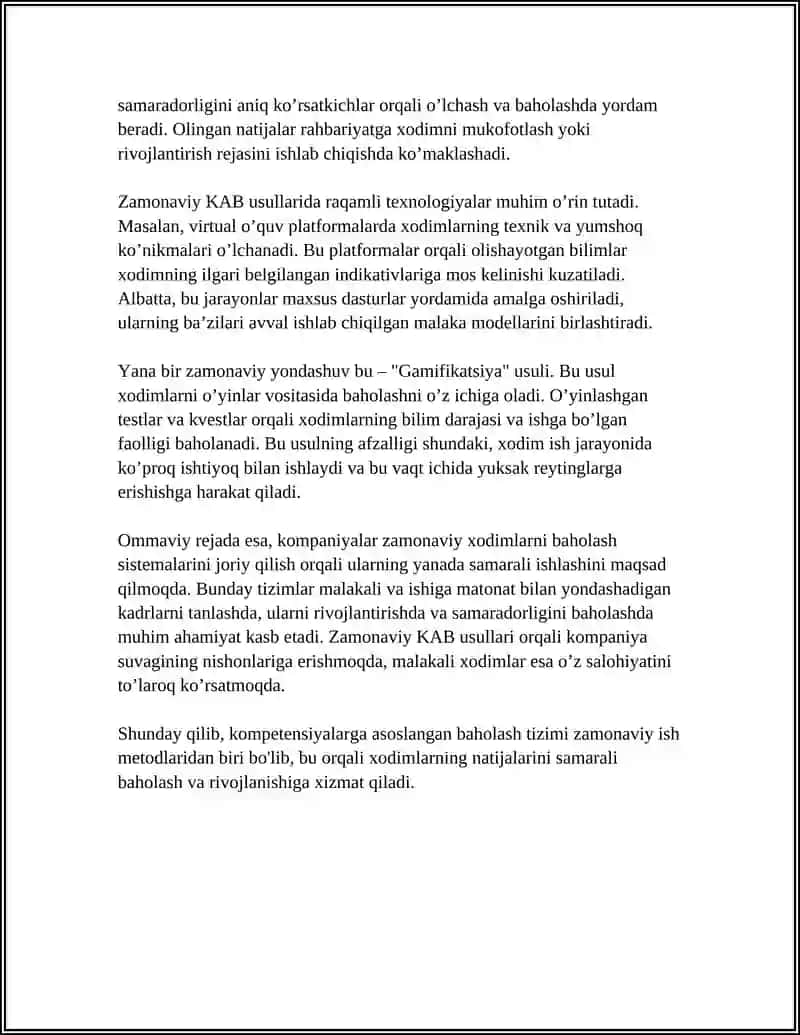 TAʼLIM OʻQUVCHILARNING BILIM KOʻNIKMA VA MALAKALARINI TASHXIS QILISHNING ZAMONAVIY USULLARI 4