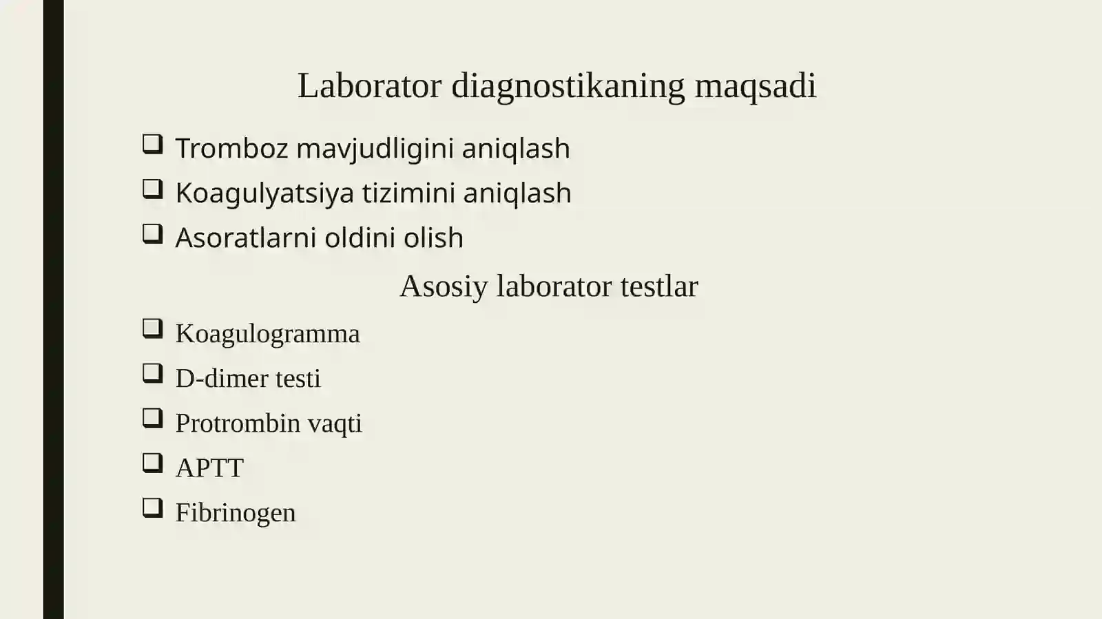 Trombozlar laborator diagnostikasi. 4