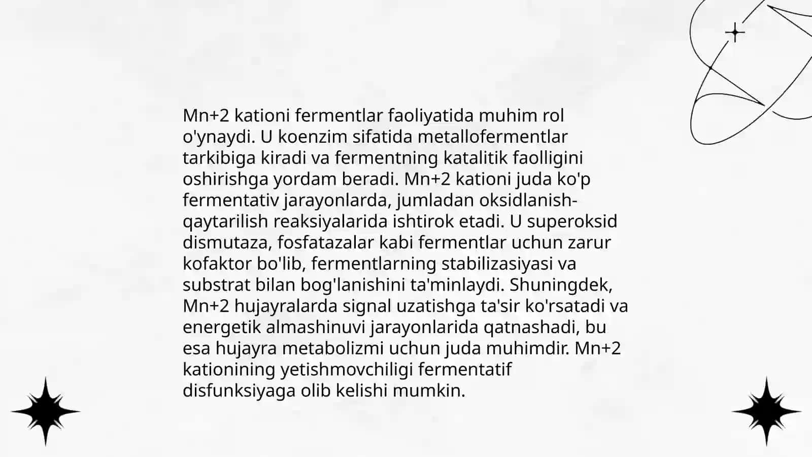 Mn+2 kationini organizmdagi ahamiyati tibbiyotda qo’llanishi dori vositalari tarkibida sifat hamda miqdorini aniqlash 4