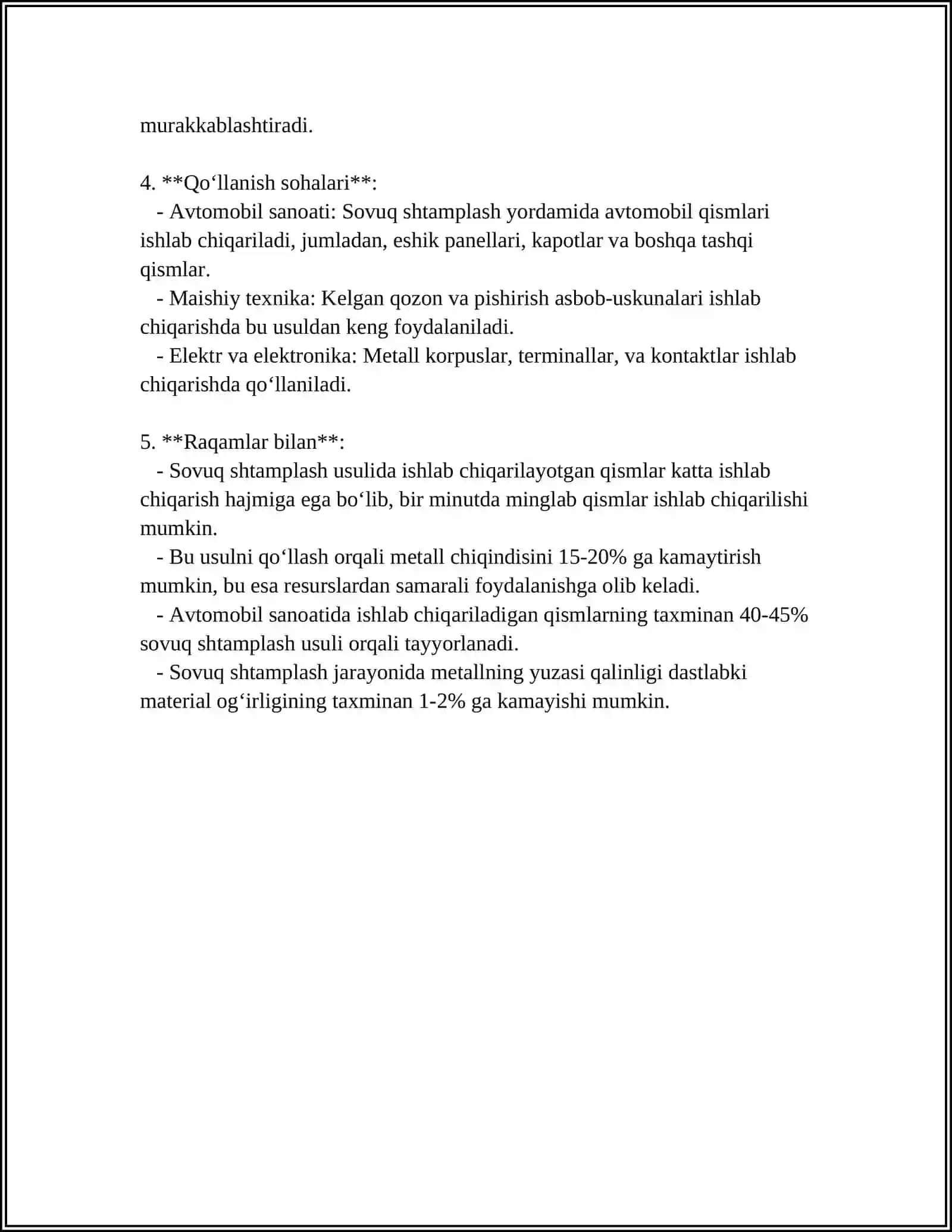 SOVUQ VA ISSIQ HOLDA SHTAMPLASH FARQLARI 4