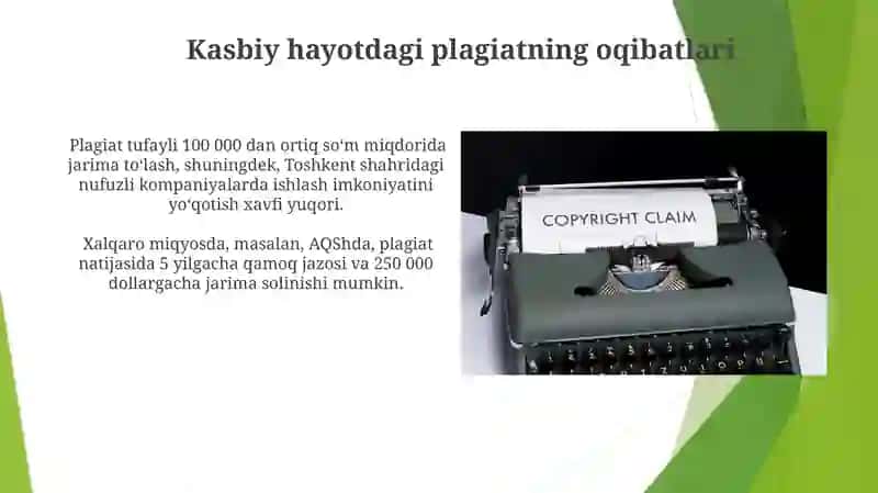 Plagiat va mualliflik huquqining buzilishi hamda salbiy oqibatlari 4