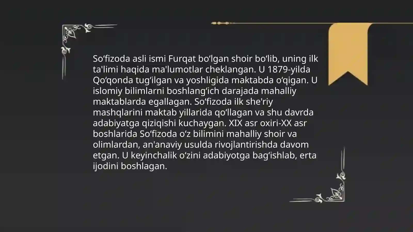 So‘fizoda hayoti va ijodi 4