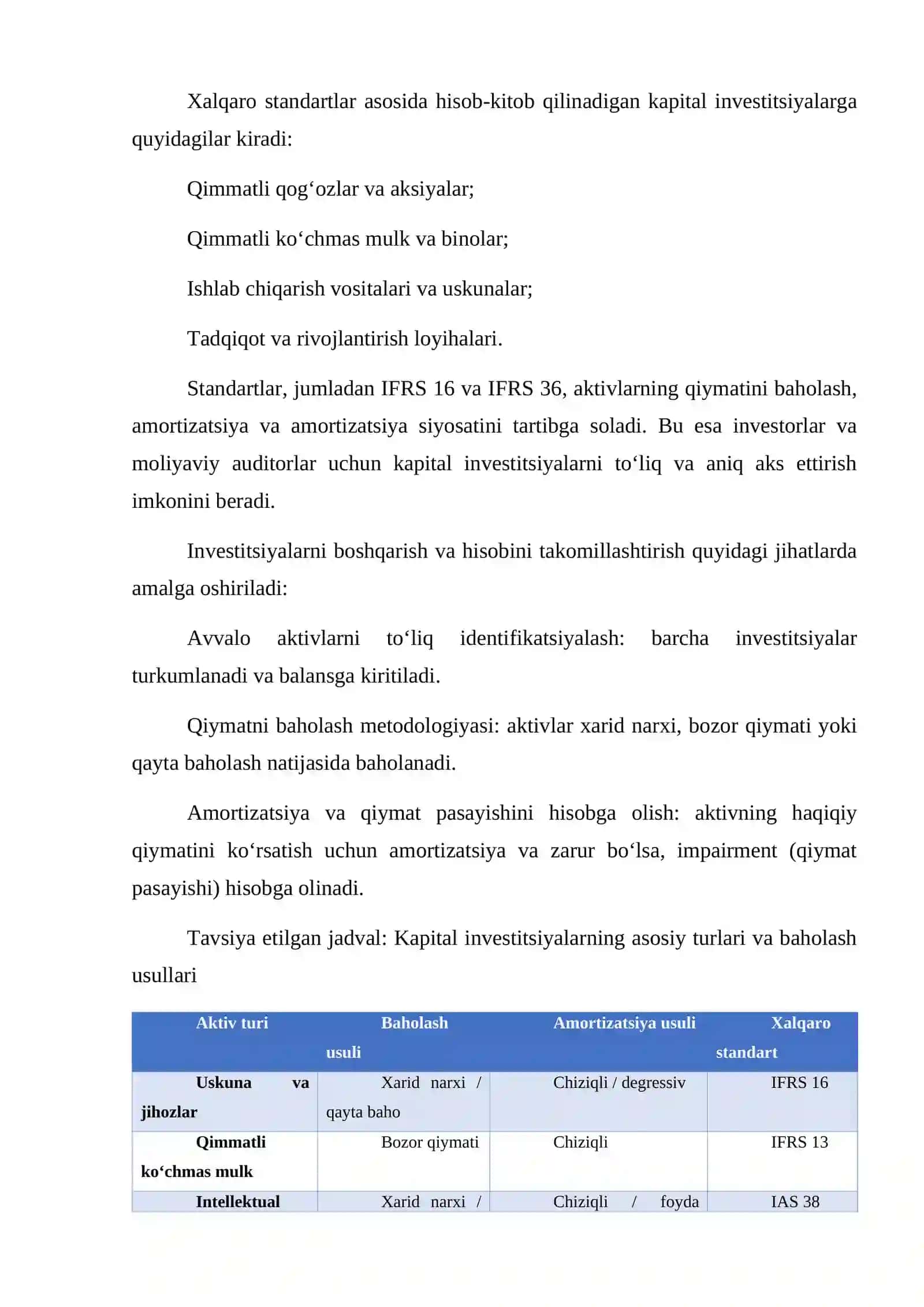 Kapital investitsiya hisobini xalqaro standartlar asosida takomillashtirish 4