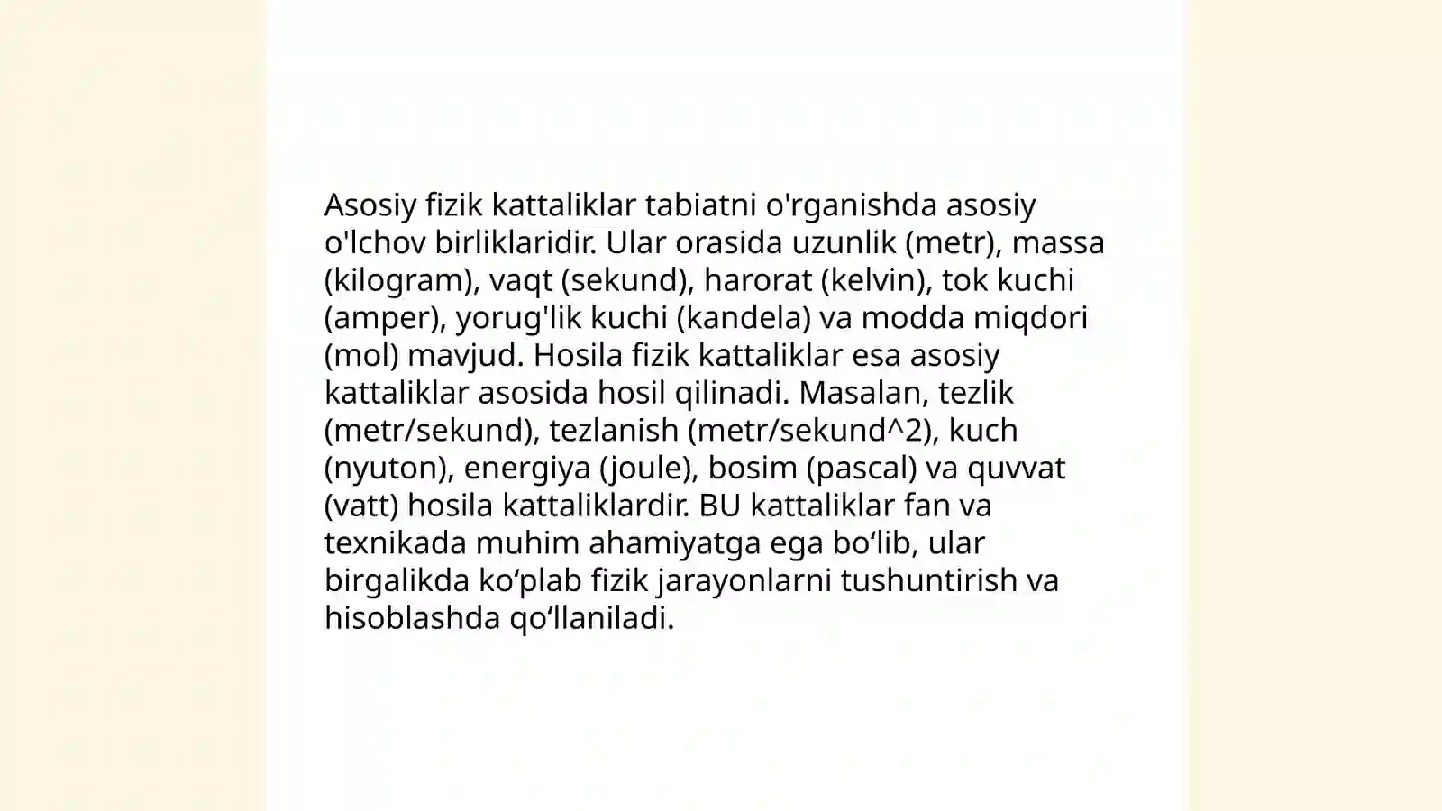 Fizik kattaliklarni o‘lchash. Xatoliklar turlari 4