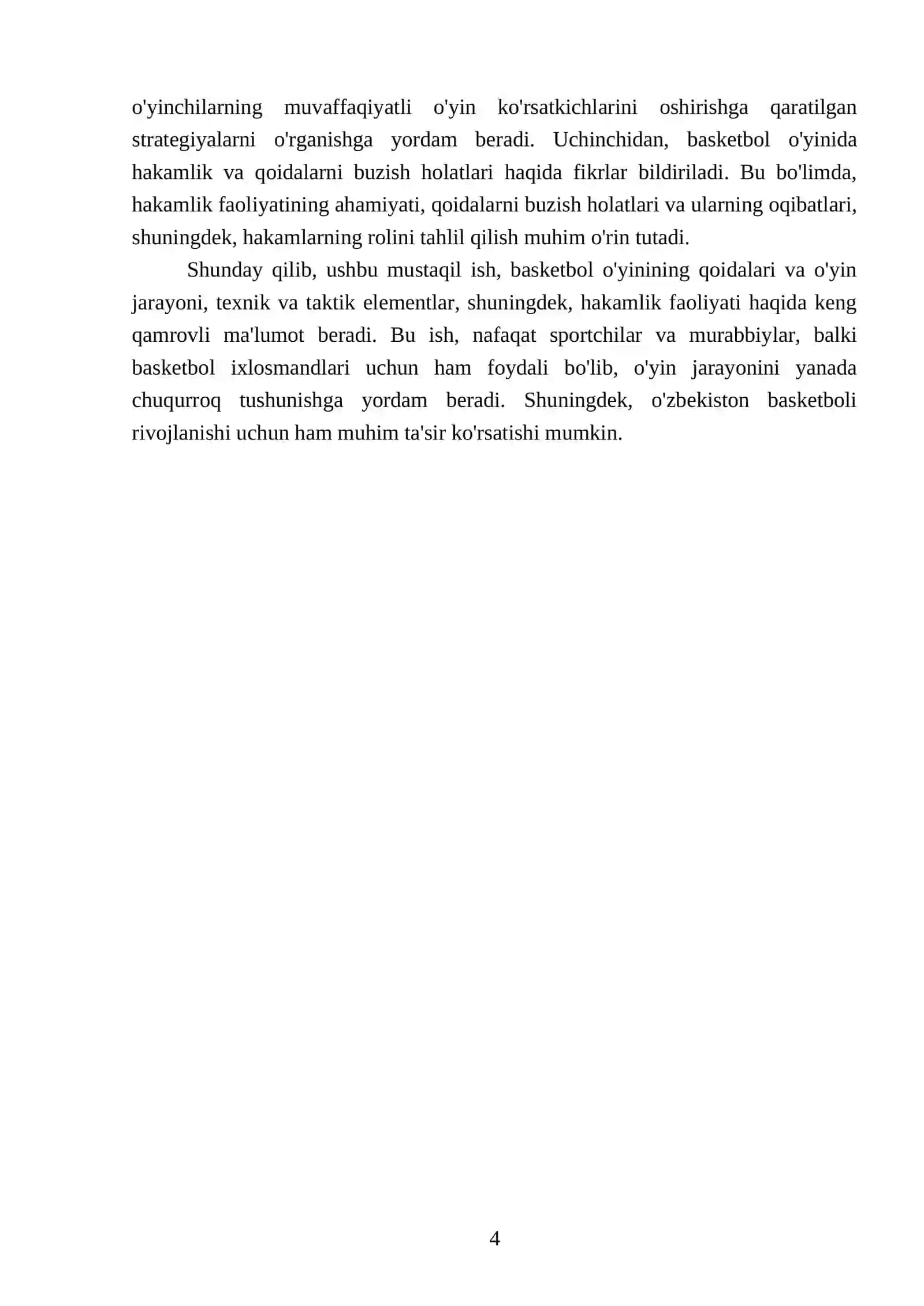 Basketbol óyini qoidalari 4