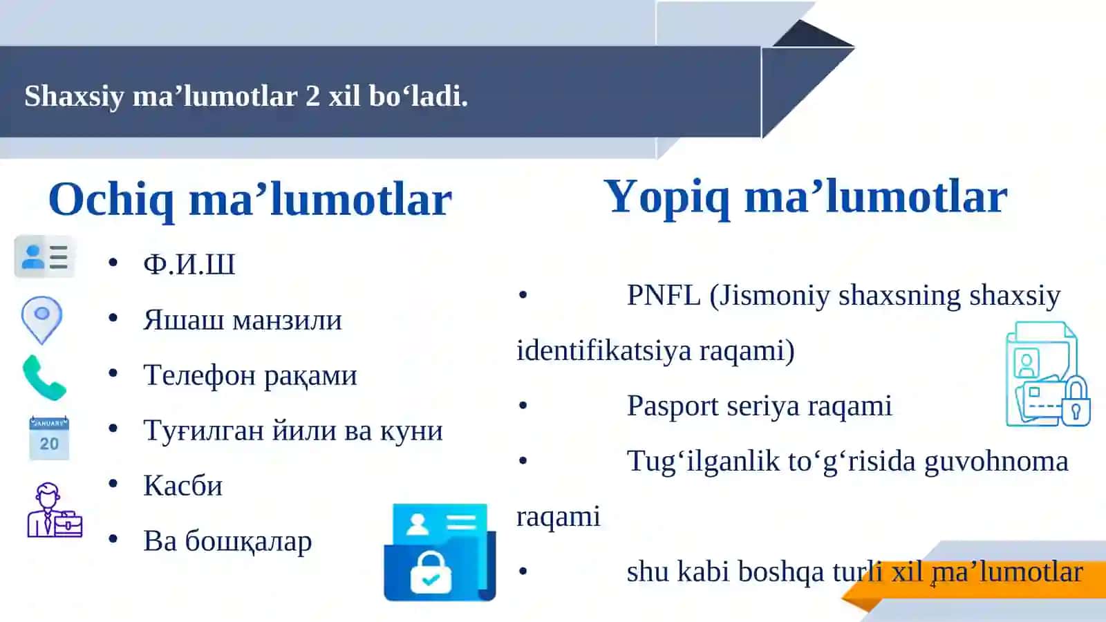Axborot-psixologik xurujlar, axborot va kibermakonda buzg‘unchi g‘oyalar ta’sirga qarshi mafkuraviy immunitetni mustahkamlash masalalari. 4