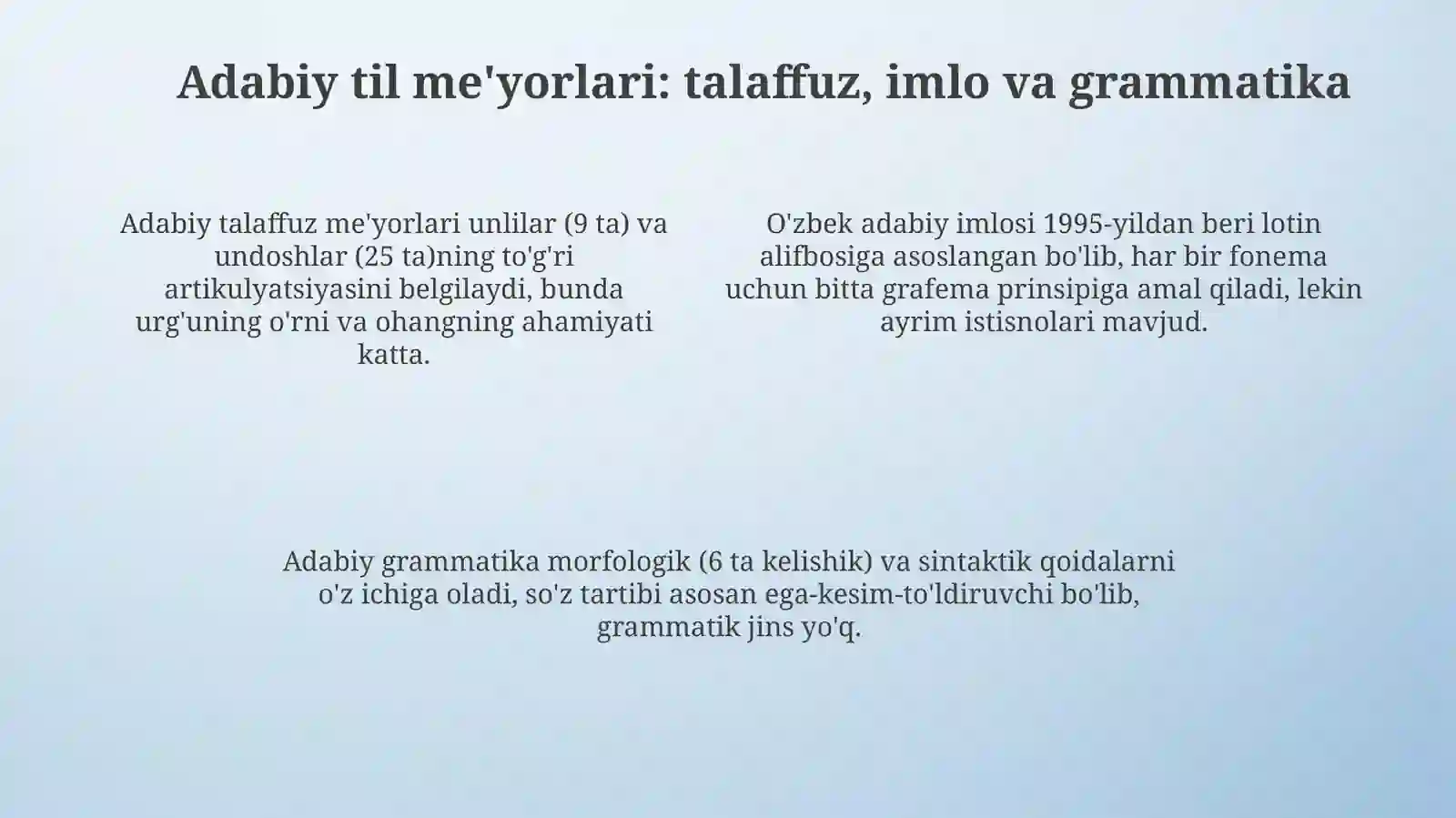 O'zbek tilining adabiy til me'yorlari 4