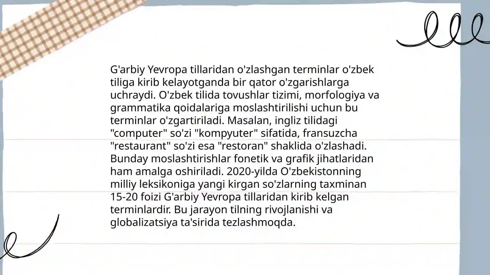 Qabul qilingan terminlarning tasnifi 4