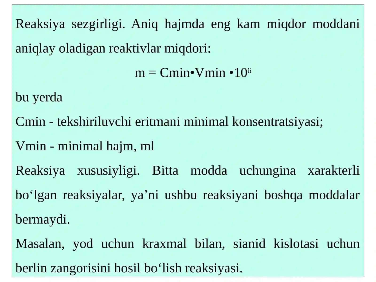 Alkaloidlarni umumiy cho‘ktiruvchi va rang hosil qiluvchi reaktivlar 4
