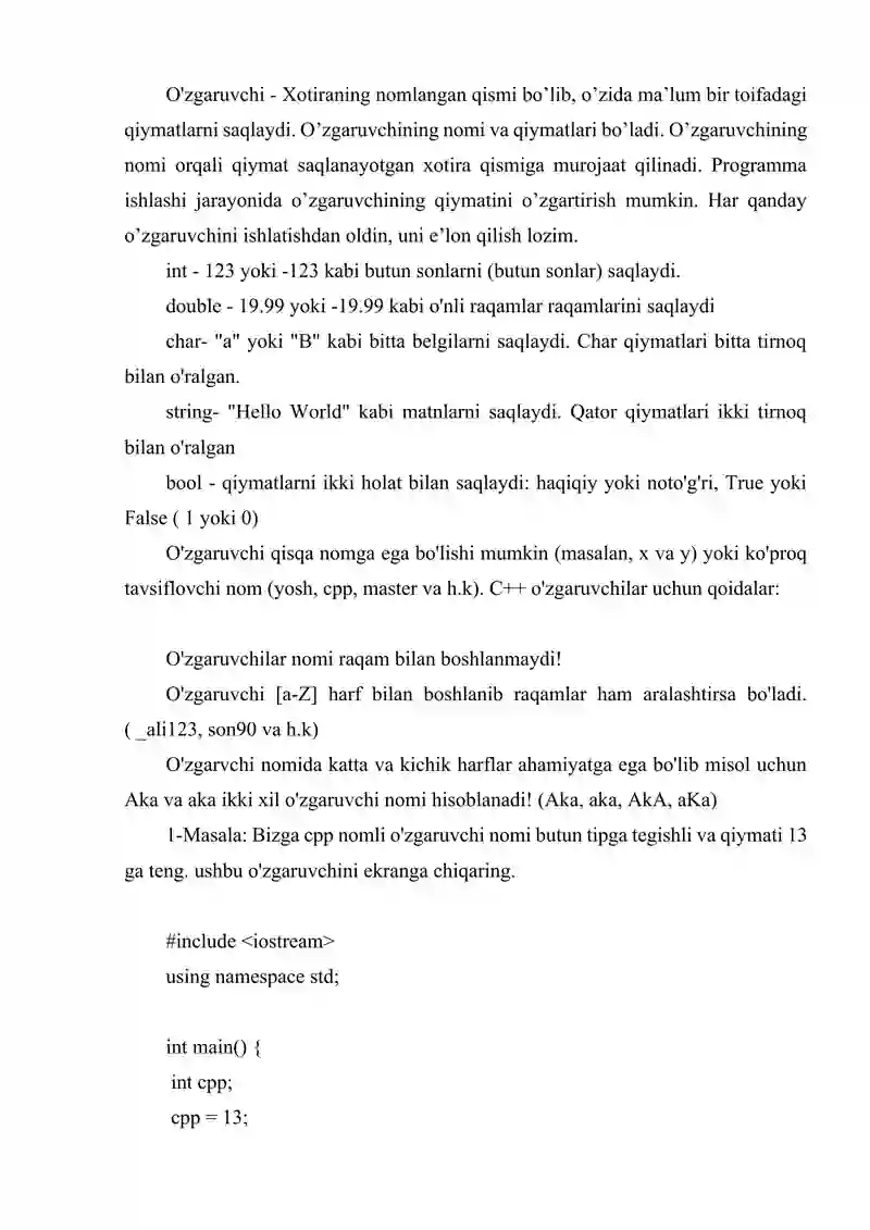 C++ DATA TYPES 4