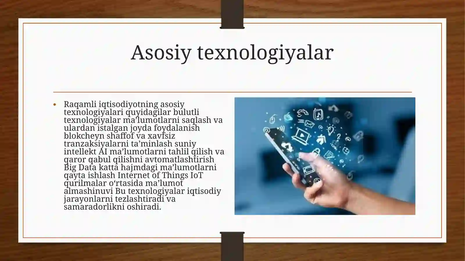 Raqamli iqtisodiyotning asosiy texnologiyalari 4