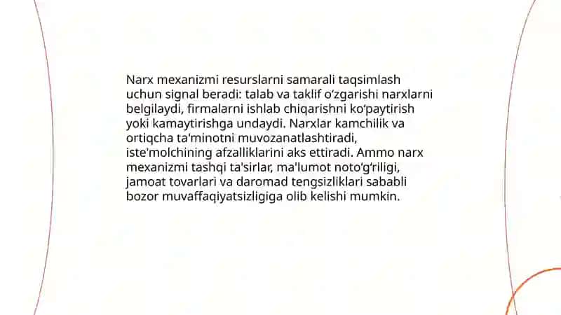 Bozor iqtisodiyotining afzalliklari va ziddiyatlari 4