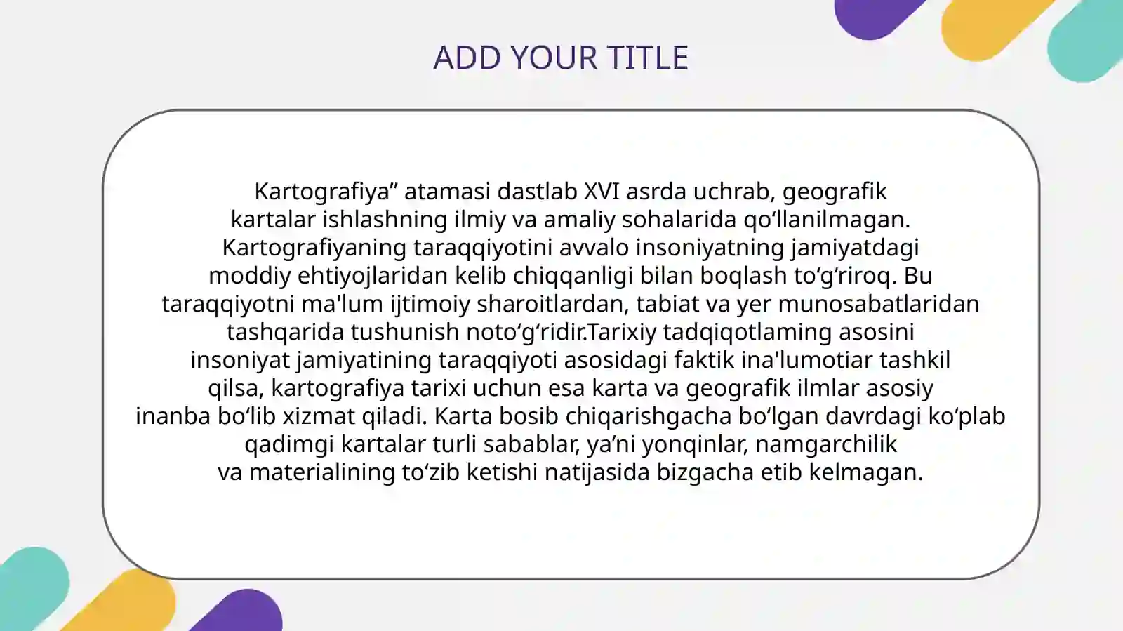 Tarixiy kartalar  turlari 4