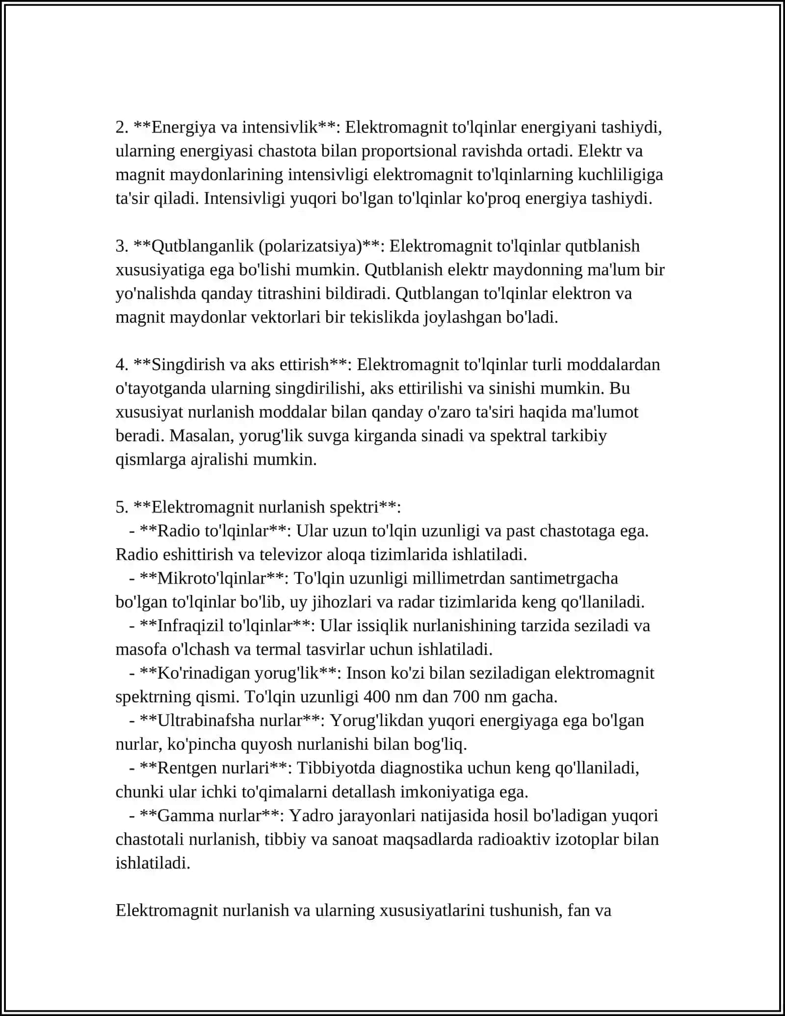 ELEKTROMAGNIT TOʻLQINLAR VA ULARNING METALLURGIYA VA METROLOGIYADA QOʻLLANILISHI 4