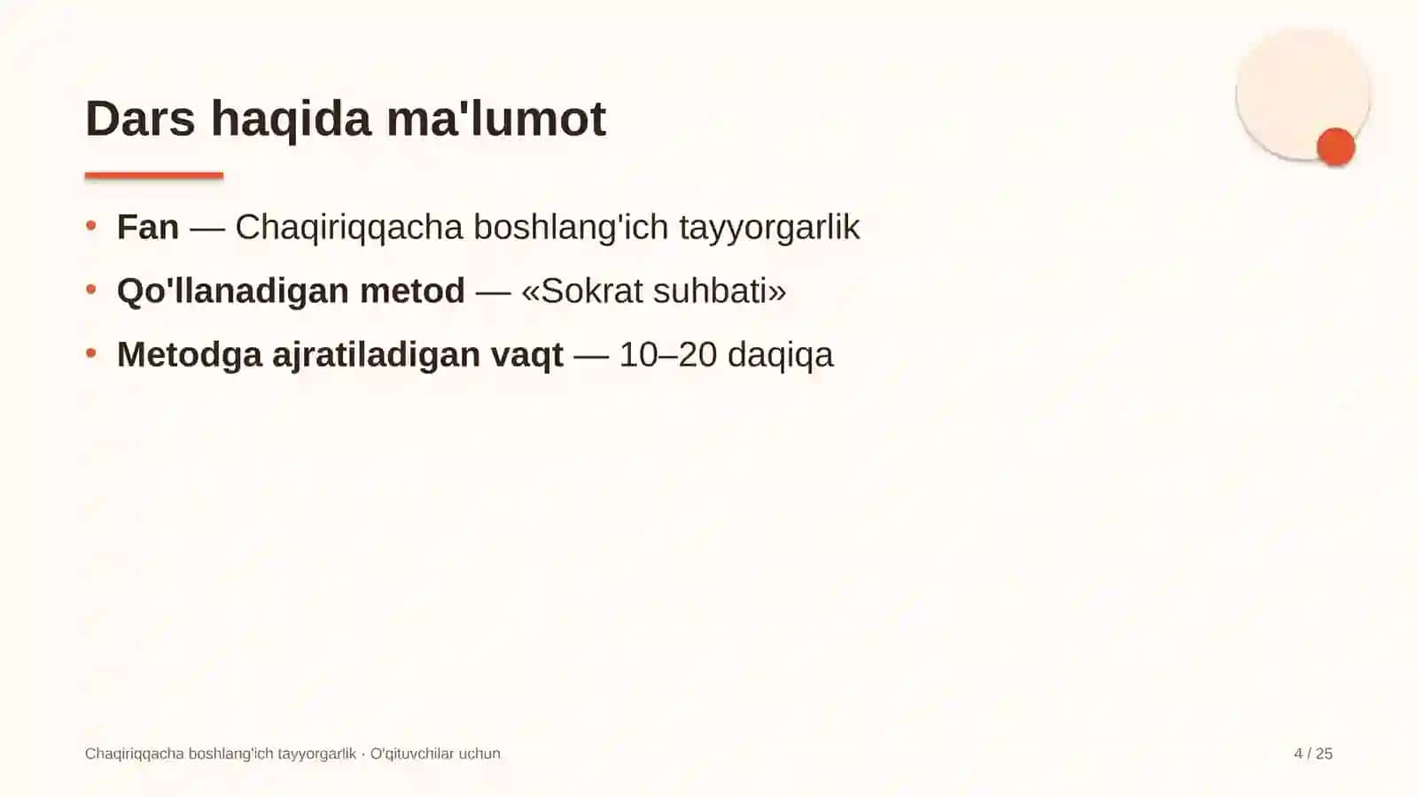 chaqiriqqacha boshlang'ich tayyorgarlik darslarida sokrat suhbati metodidan foydalanish 3703 4