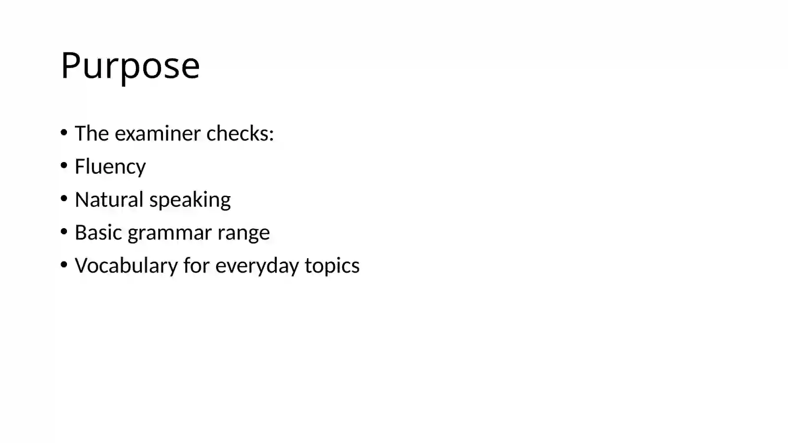 PRE-IELTS Speaking Overview 4