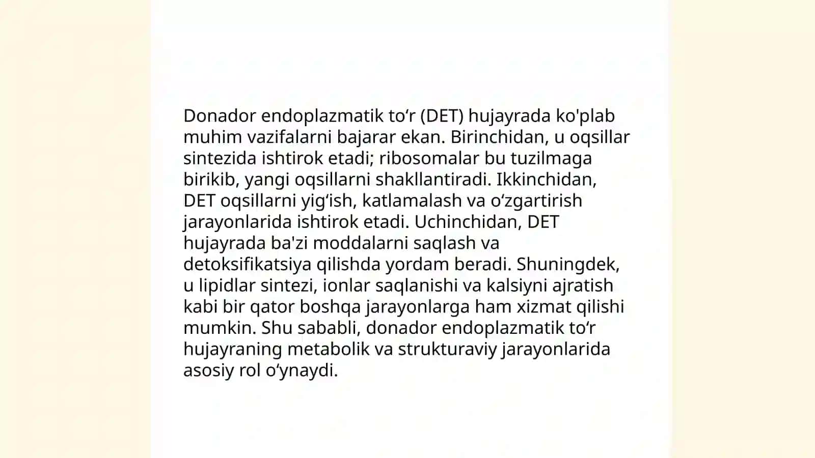 Donador va silliq endoplazmatik toʻr 4