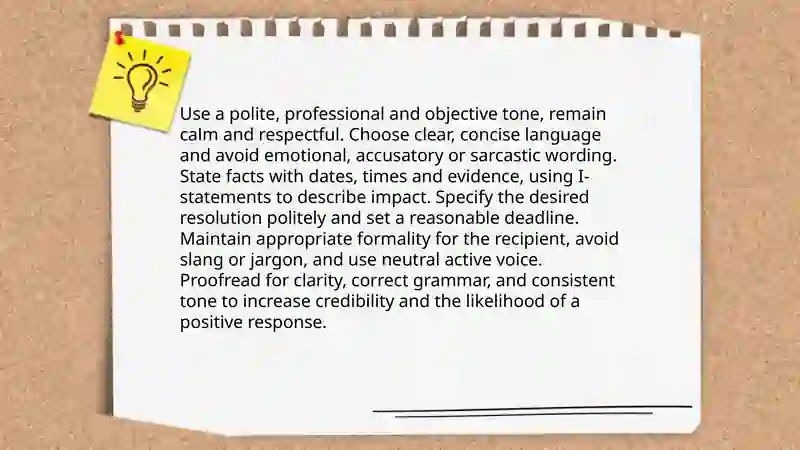 How to write complaint letter 4