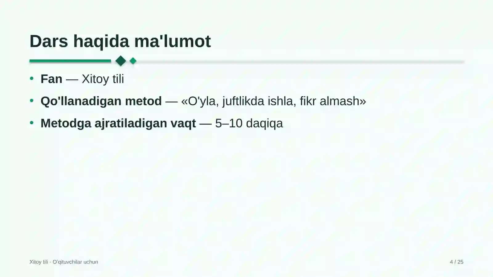 xitoy tili darslarida o'yla juftlikda ishla fikr almash metodidan foydalanish 4476 4