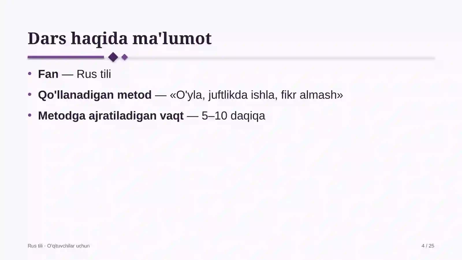rus tili darslarida o'yla juftlikda ishla fikr almash metodidan foydalanish 4872 4