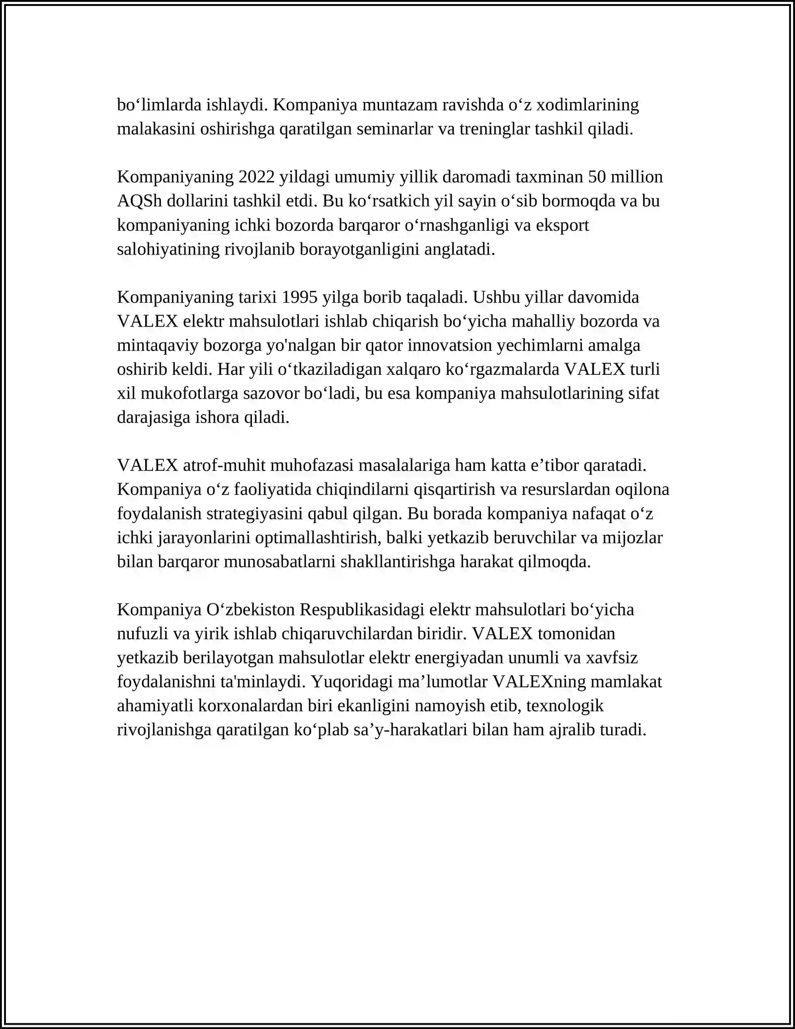 VALEX 4