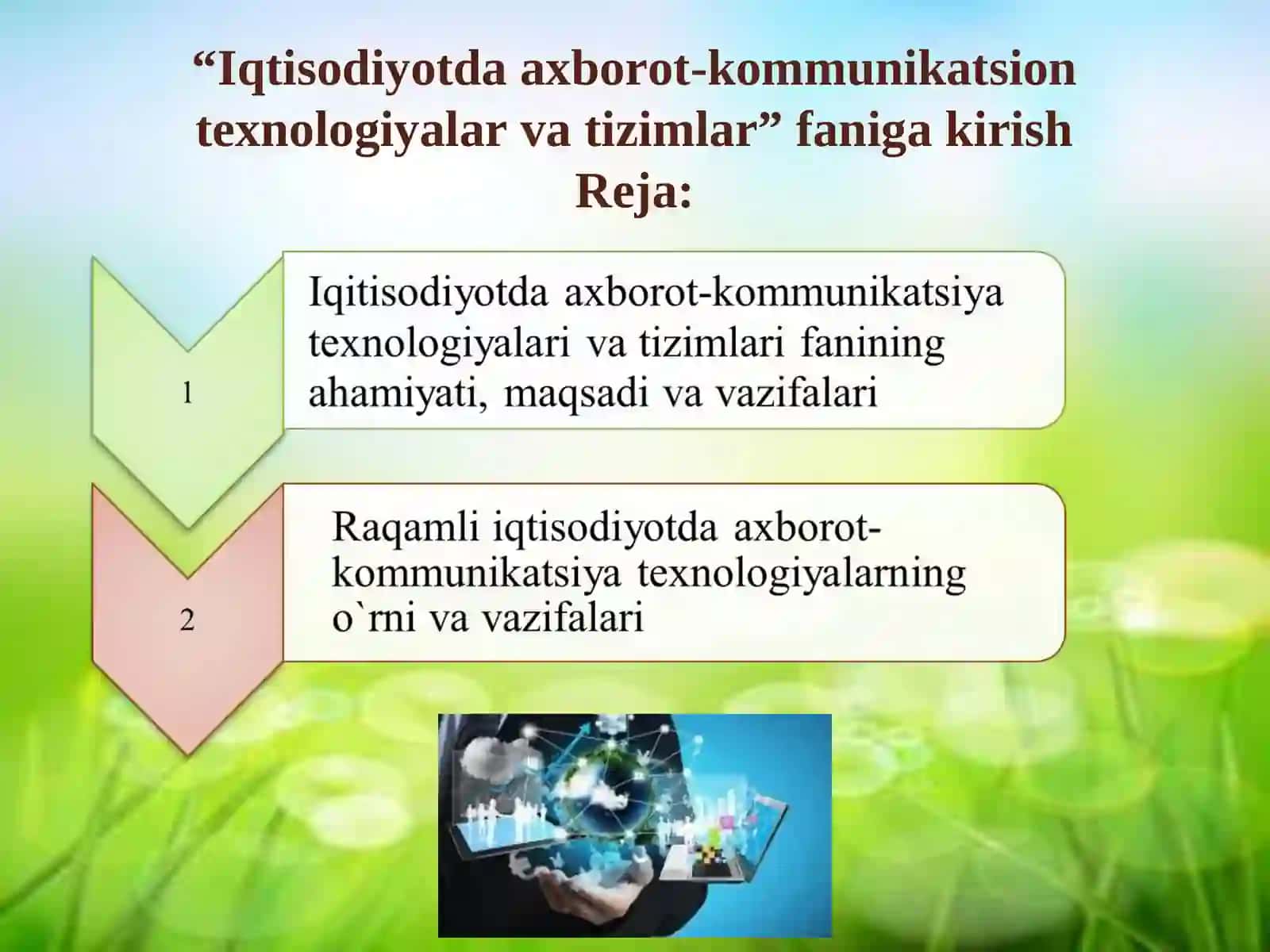 Iqtisodiyotda axborot-kommunikatsion texnologiyalari va tizimlar 4